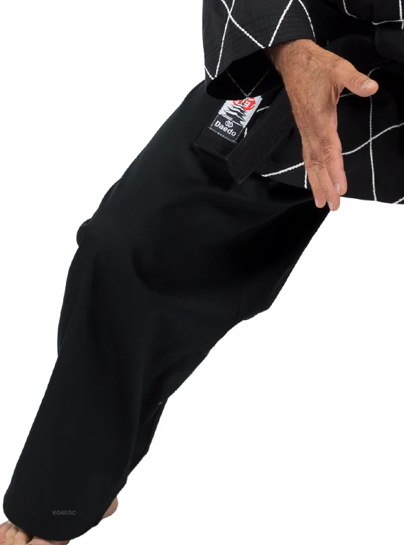 RHOMBUS EMBROIDERY HAPKIDO UNIFORM - BLACK - Image 4